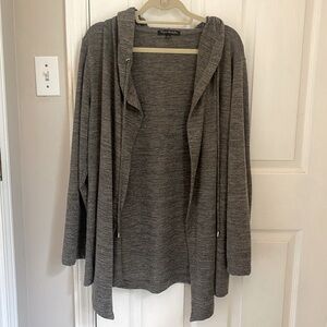 Ryan Michelle Open Hooded Casual Cardigan